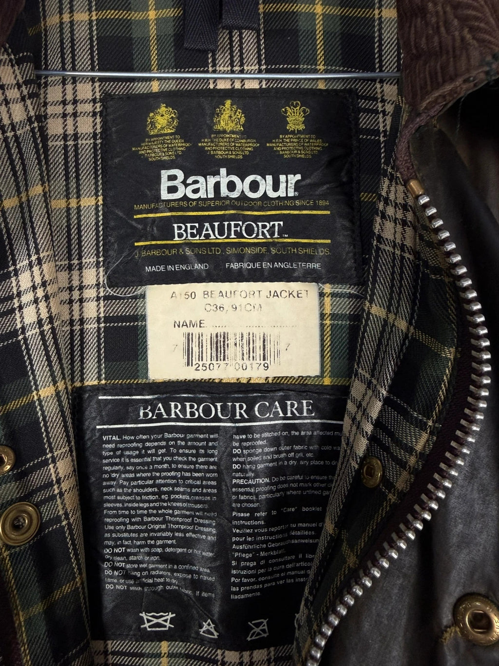 Giacca Barbour Beaufort C36 cerata – Uomo Taglia S
