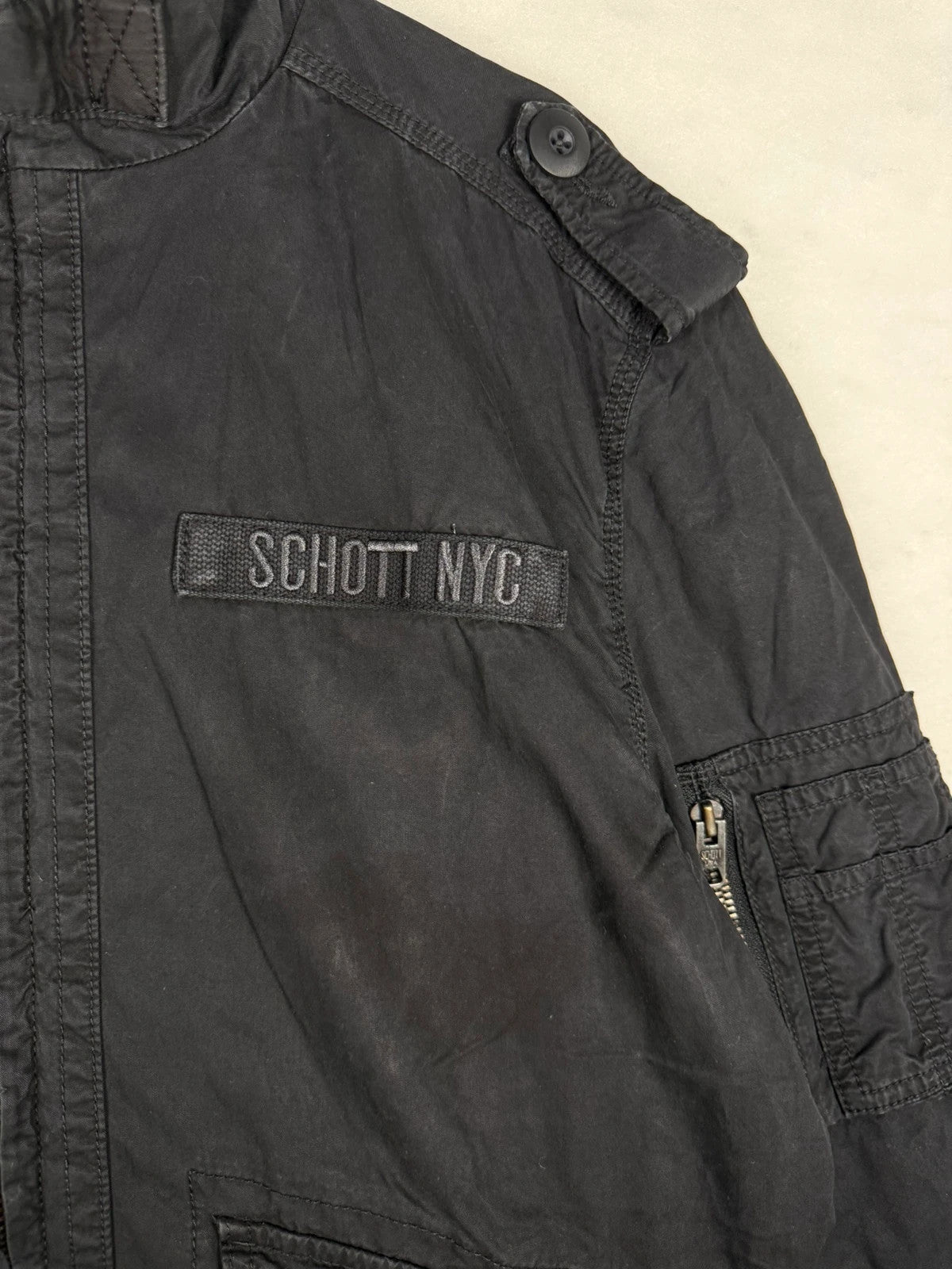 Bomber Schott NYC nero field jacket militare – Uomo Taglia L