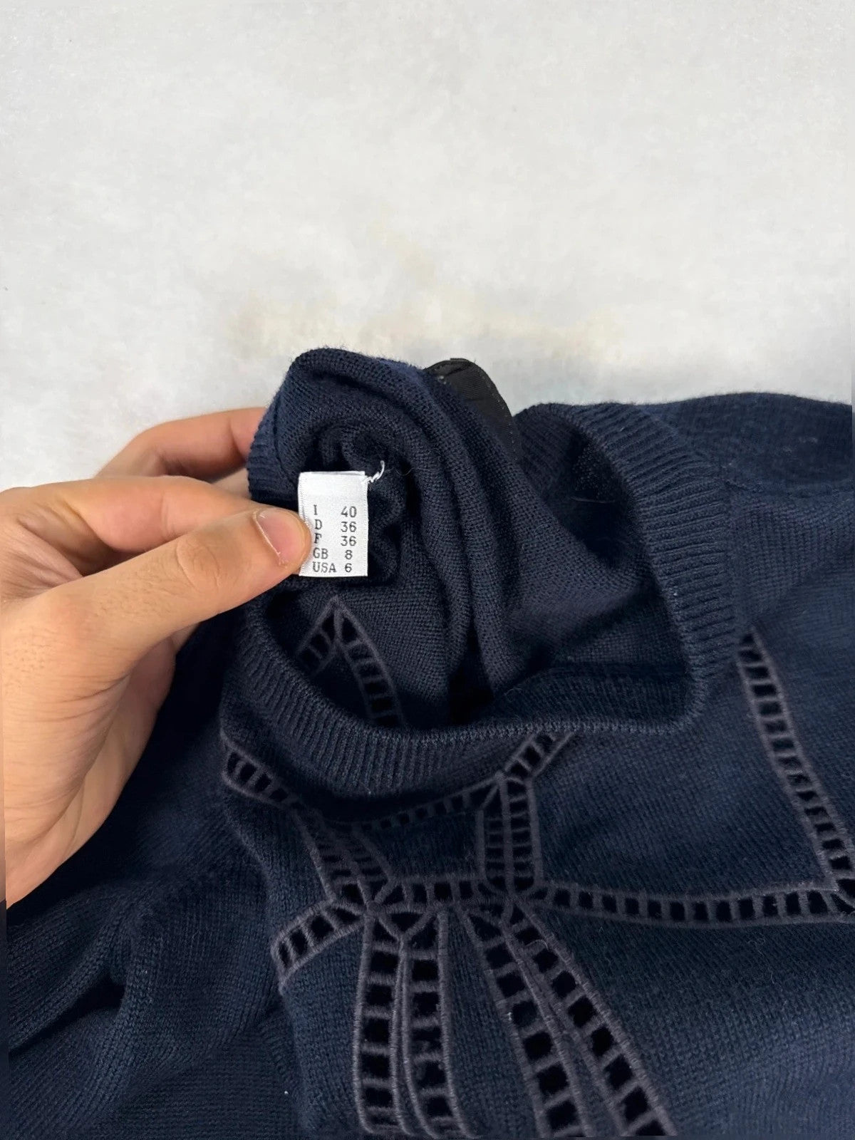 Vestitino Moschino blu con fiocco ricamato – Donna Taglia S (IT 40)