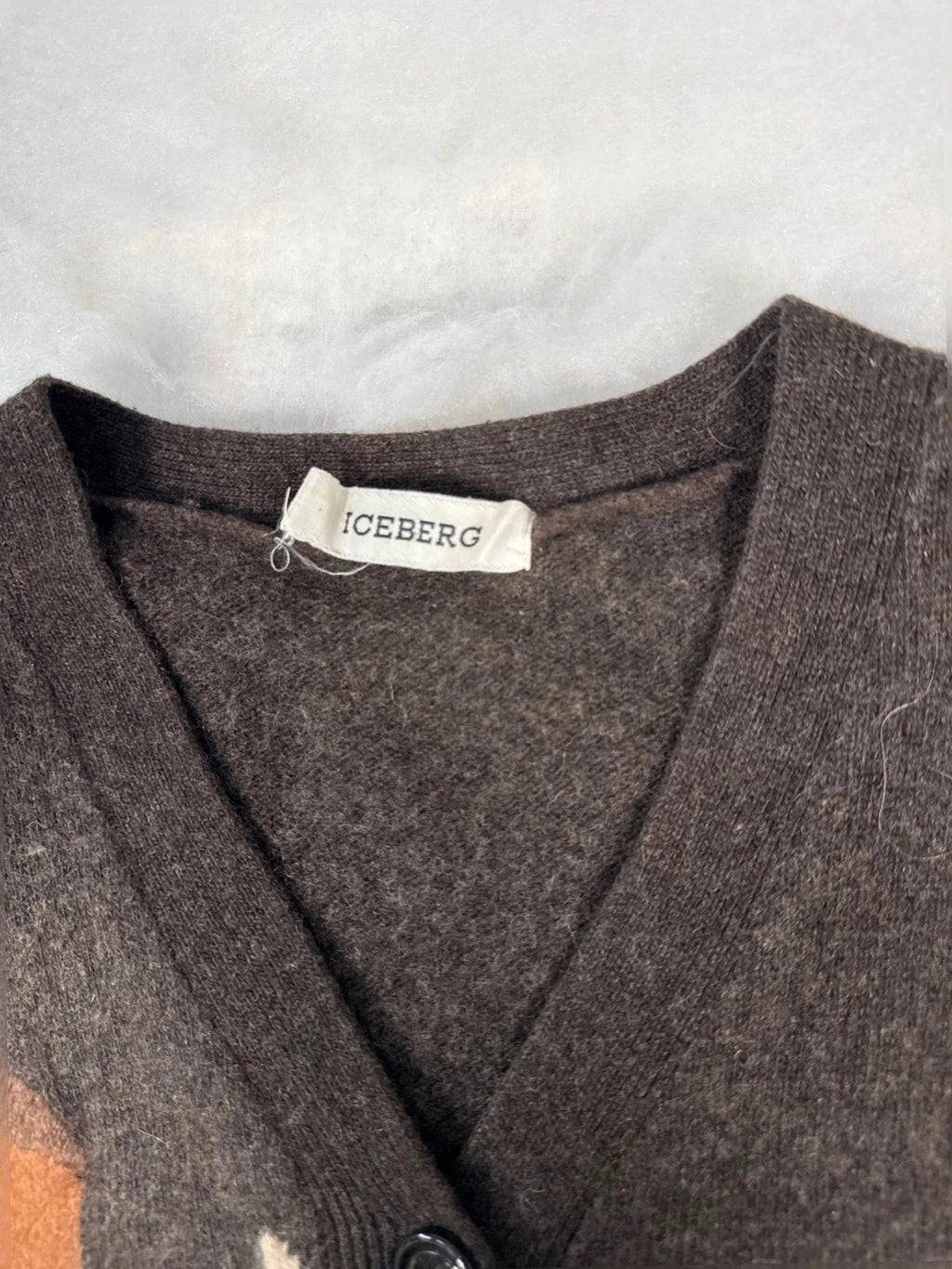 Cardigan Iceberg Bambi marrone Y2K – Donna Taglia XL (IT 46)