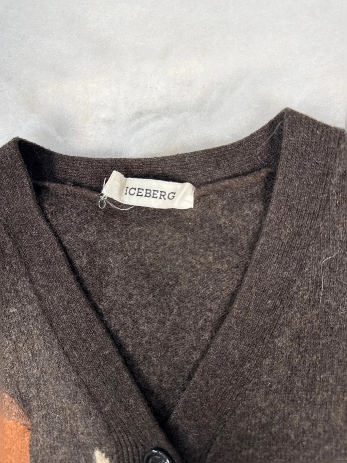 Cardigan Iceberg Bambi marrone Y2K – Donna Taglia XL (IT 46)