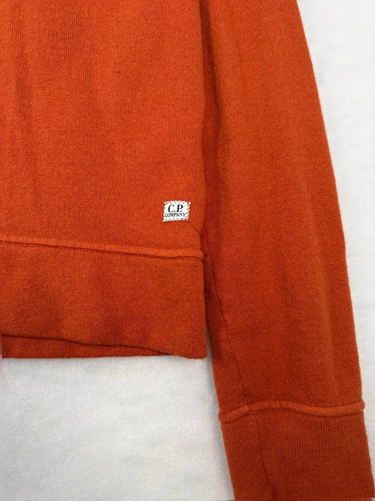 Maglione C.P. Company arancione mezza zip Y2K – Uomo Taglia L