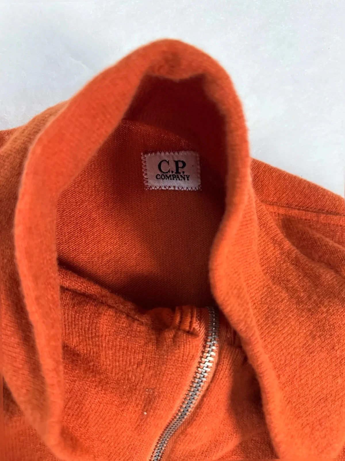 Maglione C.P. Company arancione mezza zip Y2K – Uomo Taglia L