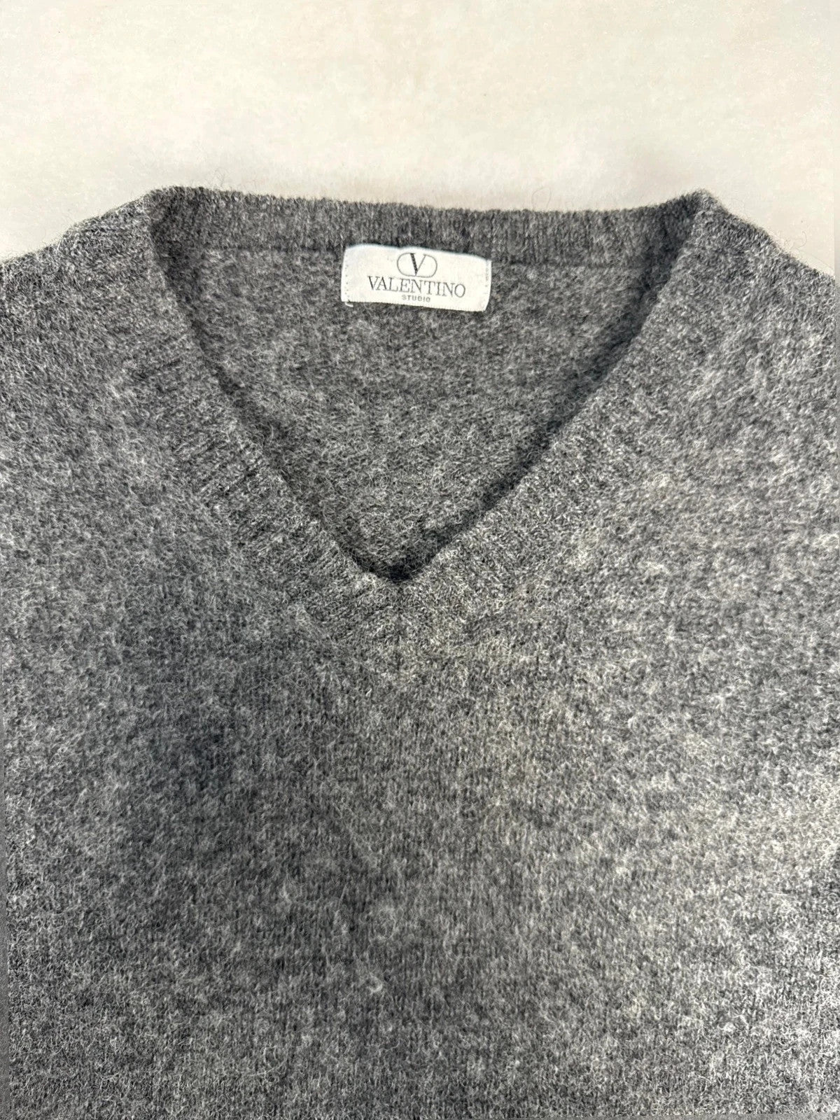 Maglione Valentino grigio scollo a V – Uomo Taglia XXL