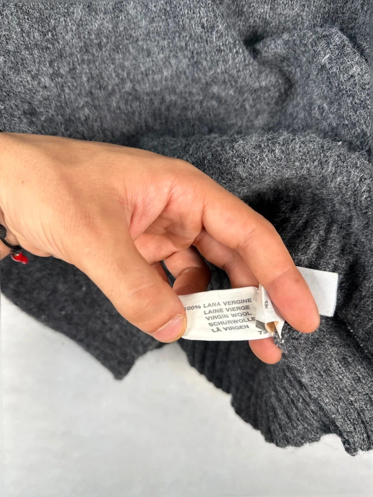 Maglione Valentino grigio scollo a V – Uomo Taglia XXL