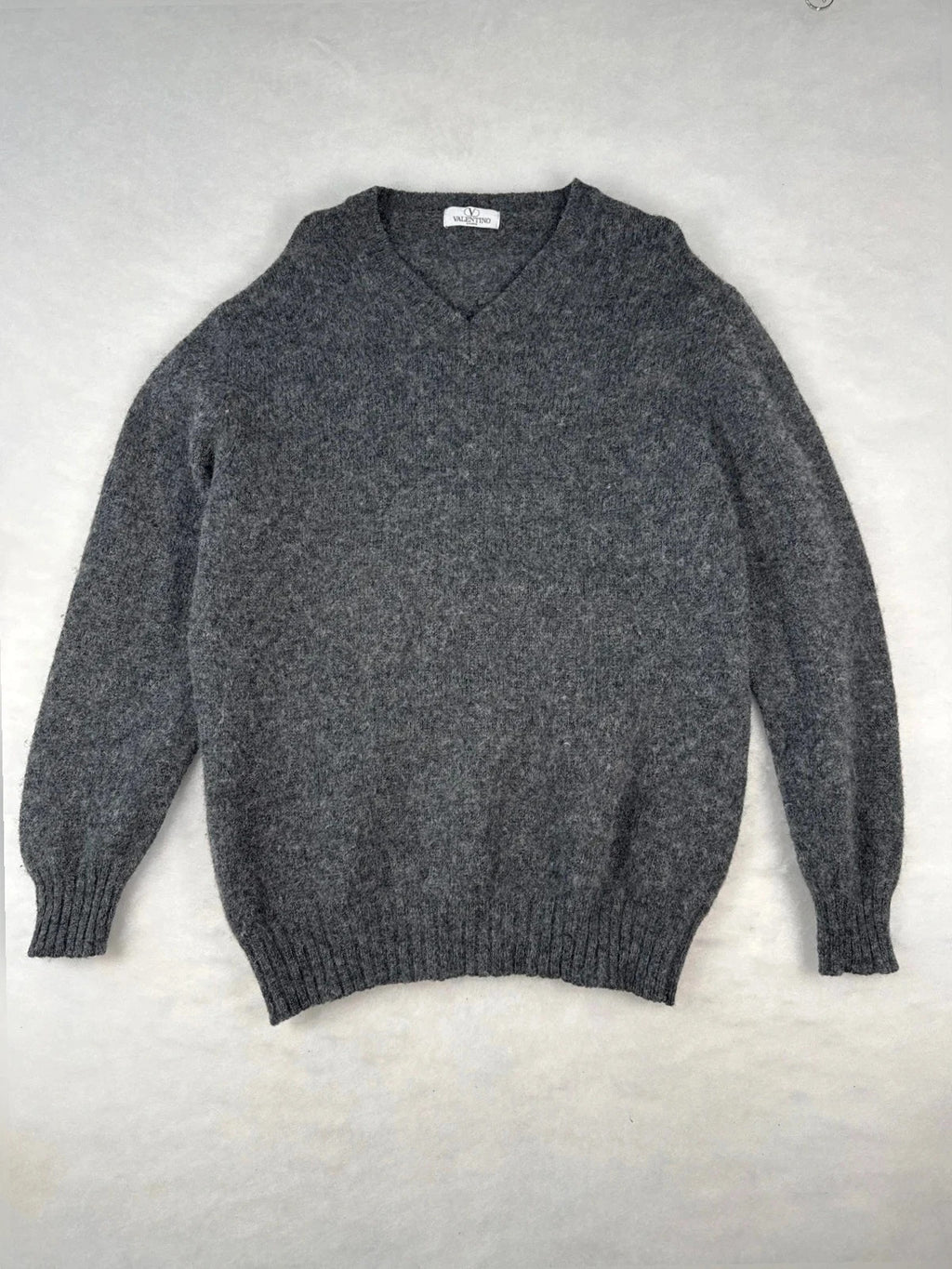 Maglione Valentino grigio scollo a V – Uomo Taglia XXL