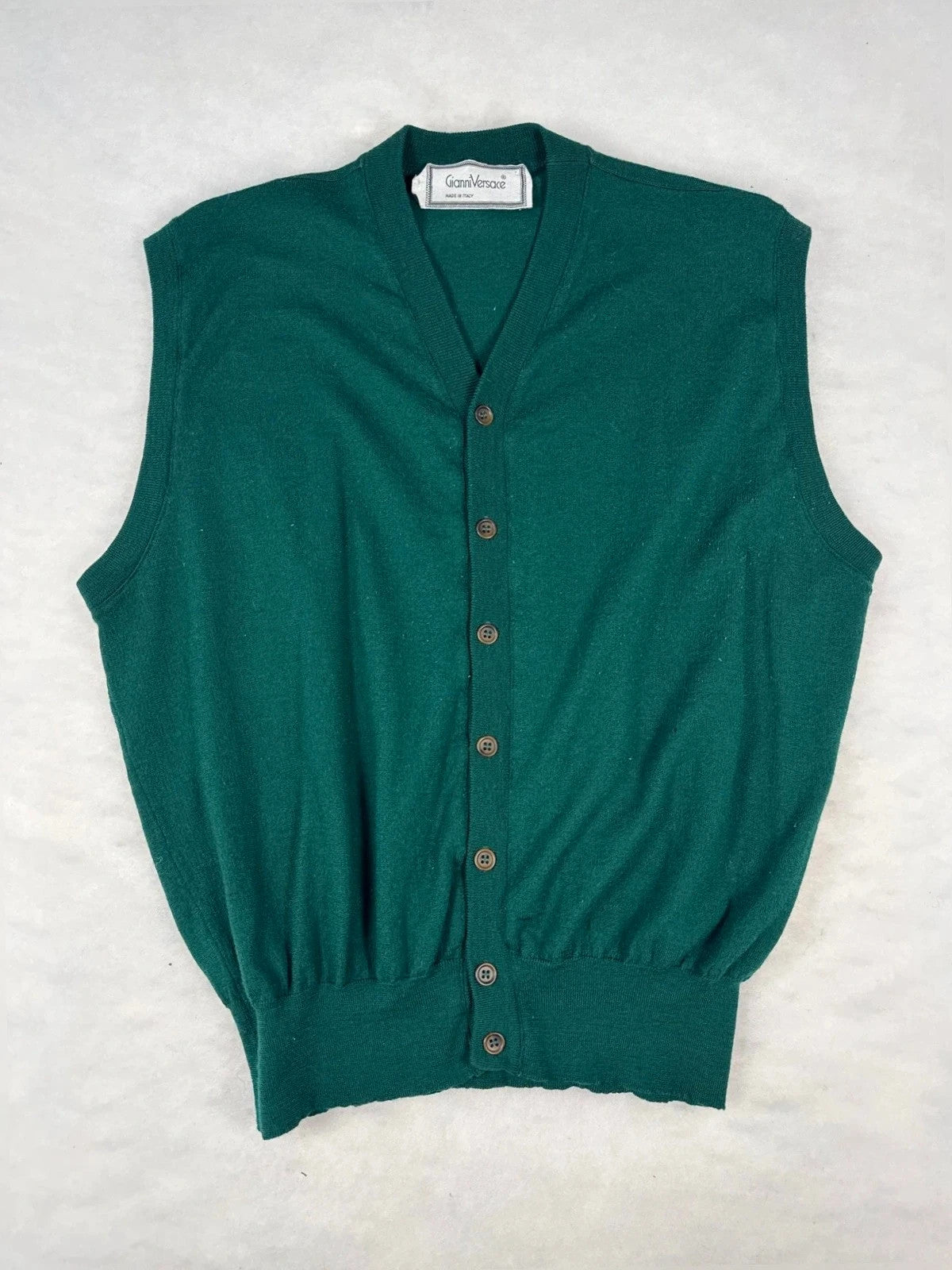Gilet Gianni Versace verde smanicato – Uomo Taglia XXL