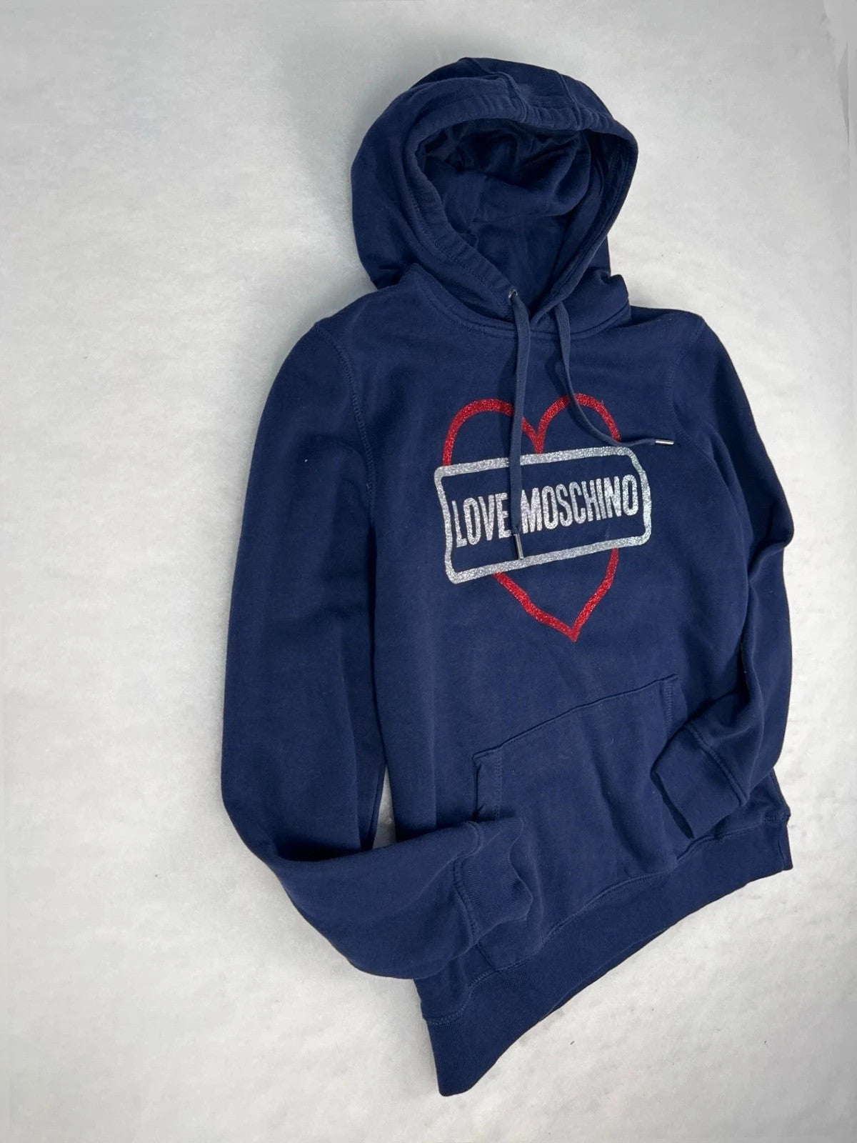 Felpa Love Moschino blu con cuore – Donna Taglia S (IT 40)