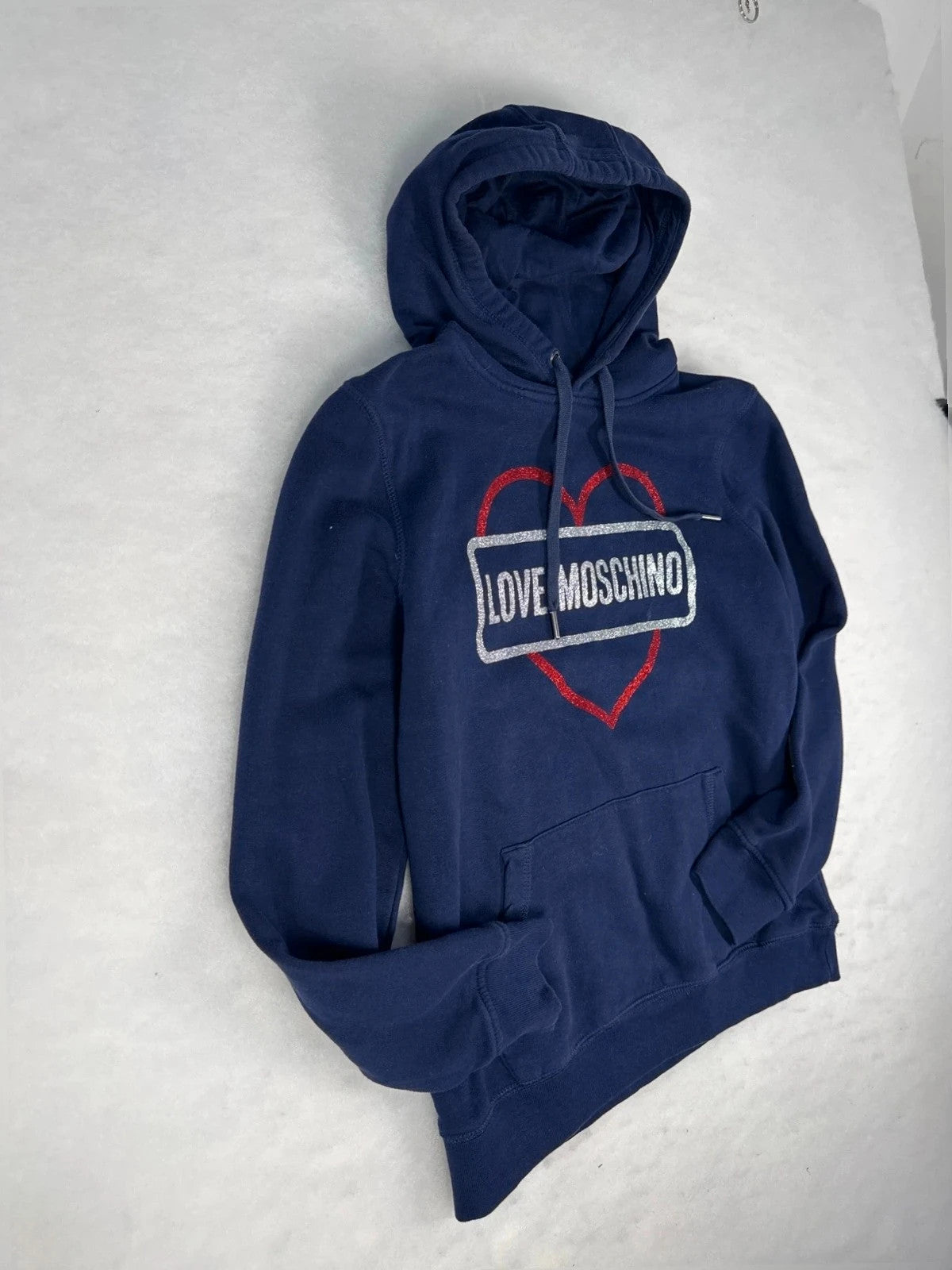 Felpa Love Moschino blu con cuore – Donna Taglia S (IT 40)
