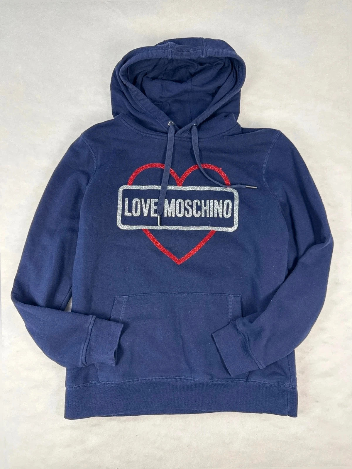 Felpa Love Moschino blu con cuore – Donna Taglia S (IT 40)