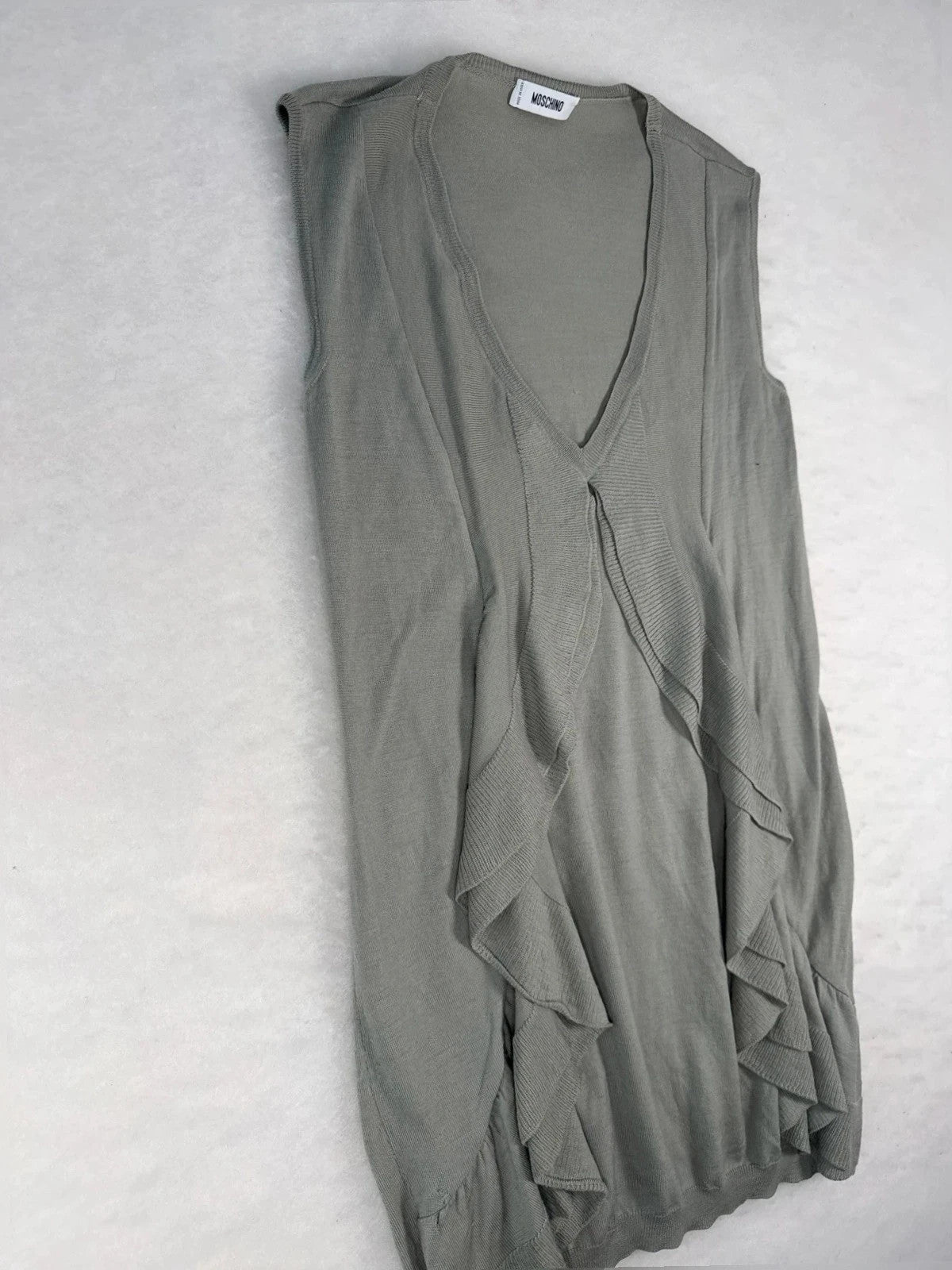 Canotta Moschino grigio drappeggiato – Donna Taglia M (IT 42)