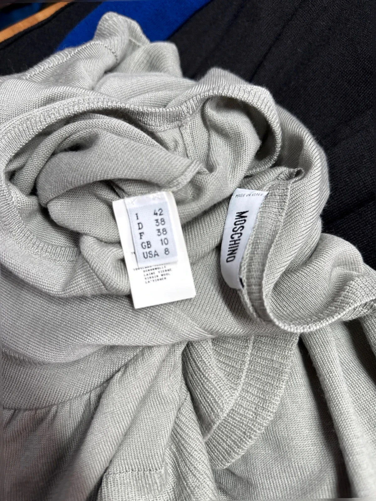 Canotta Moschino grigio drappeggiato – Donna Taglia M (IT 42)