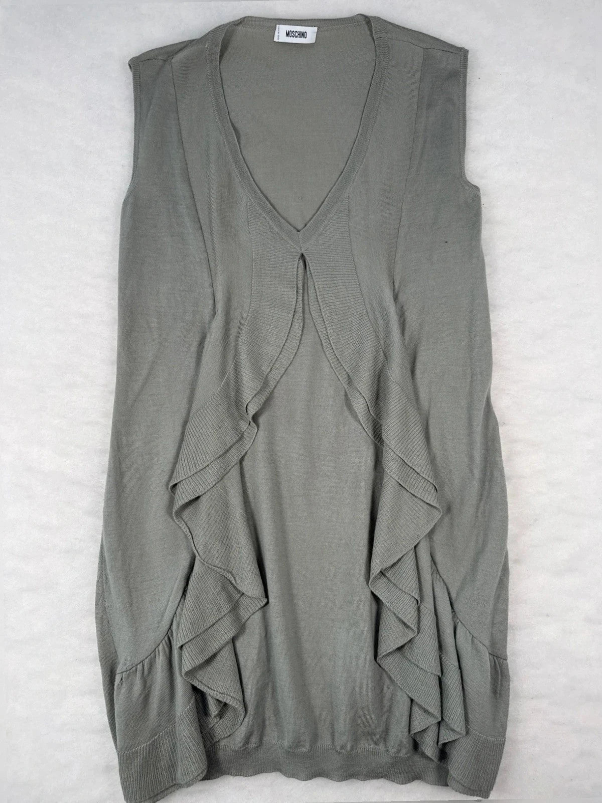 Canotta Moschino grigio drappeggiato – Donna Taglia M (IT 42)