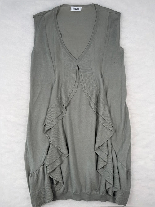 Canotta Moschino grigio drappeggiato – Donna Taglia M (IT 42)