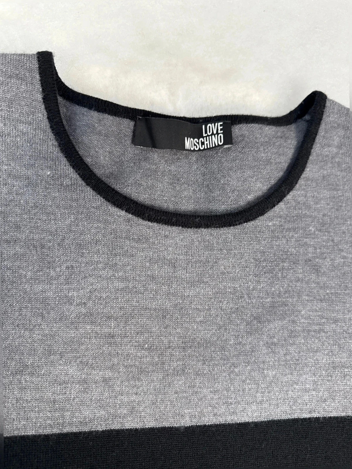 Vestito Love Moschino colorblock grigio/nero – Donna Taglia XL (IT 46)