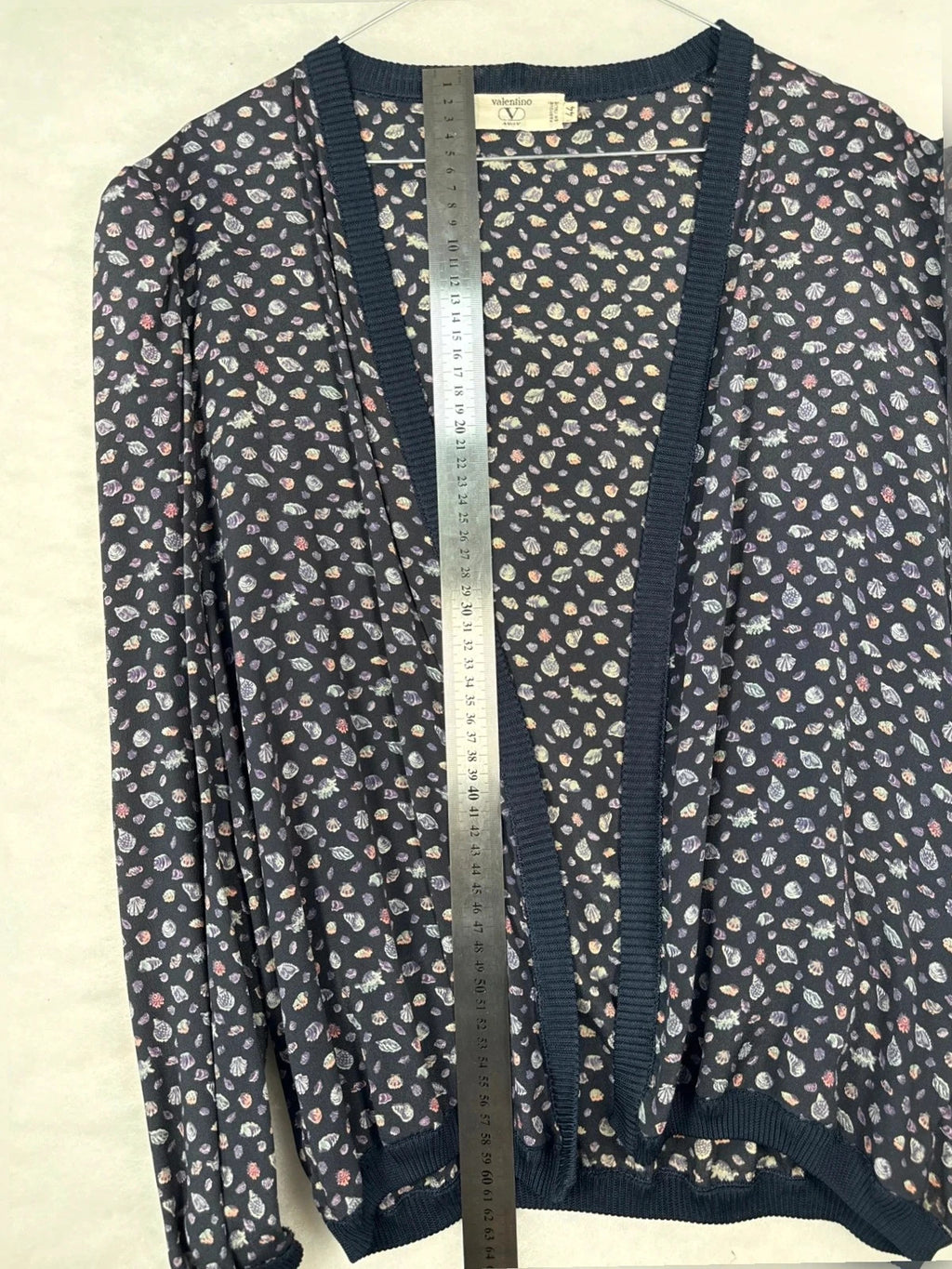 Completo 3 pezzi Valentino blu fantasia paisley – Uomo Taglia L (IT 44)