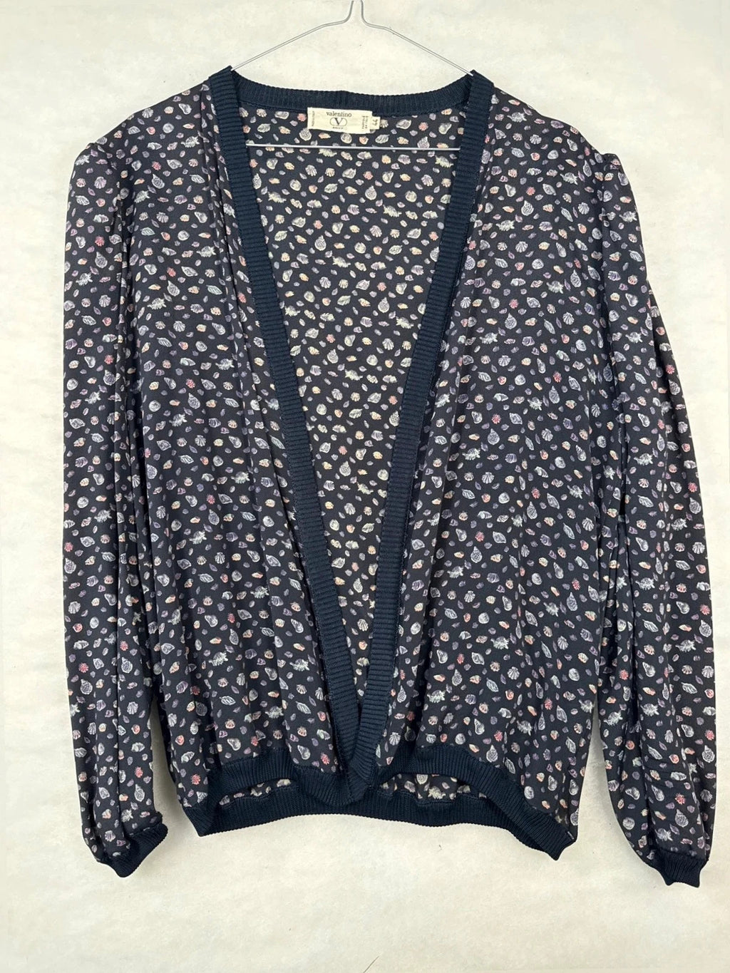 Completo 3 pezzi Valentino blu fantasia paisley – Uomo Taglia L (IT 44)