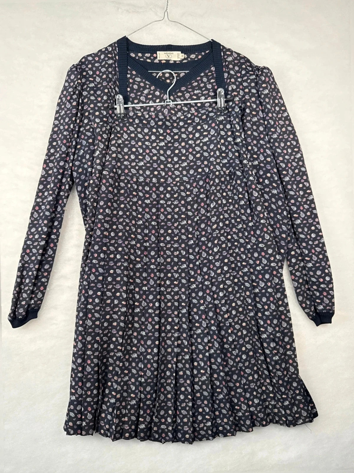 Completo 3 pezzi Valentino blu fantasia paisley – Uomo Taglia L (IT 44)