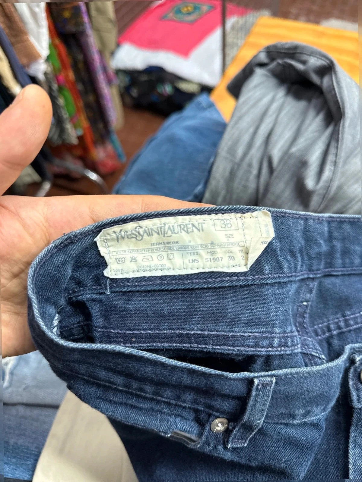 Jeans Yves Saint Laurent vintage blu scuro – Uomo Taglia 33 (IT 42)