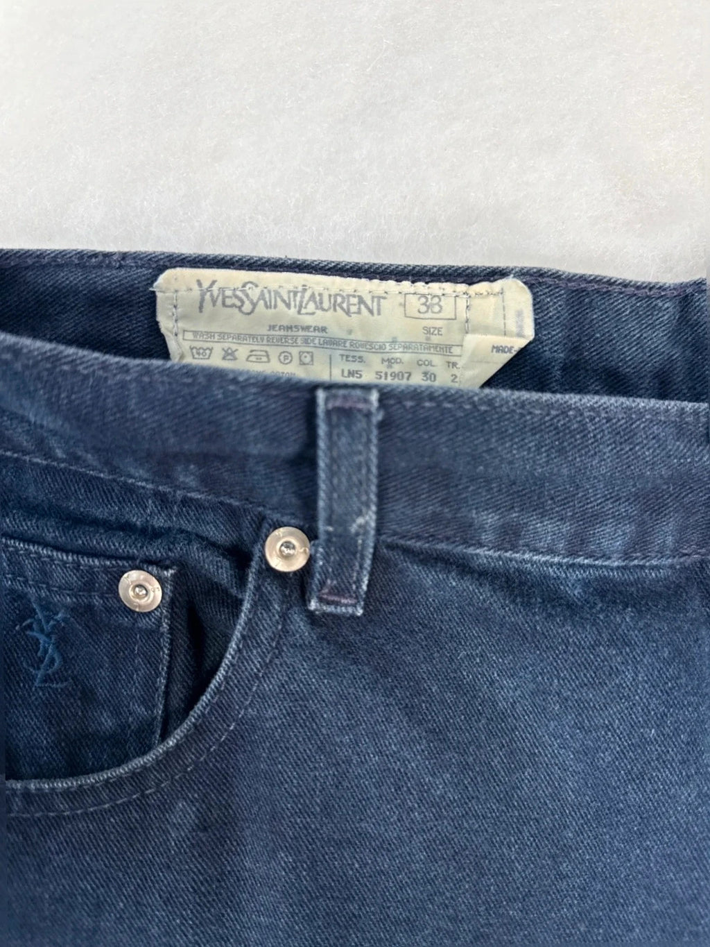 Jeans Yves Saint Laurent vintage blu scuro – Uomo Taglia 33 (IT 42)