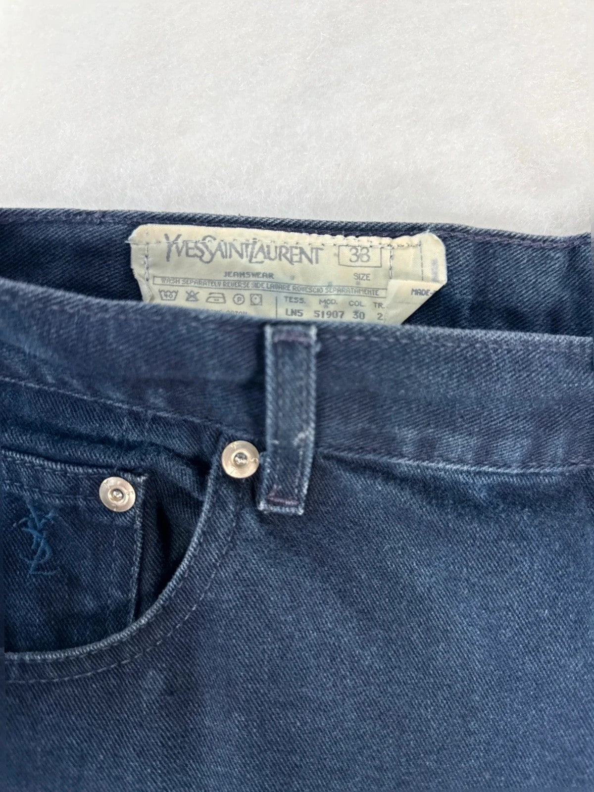 Jeans Yves Saint Laurent vintage blu scuro – Uomo Taglia 33 (IT 42)