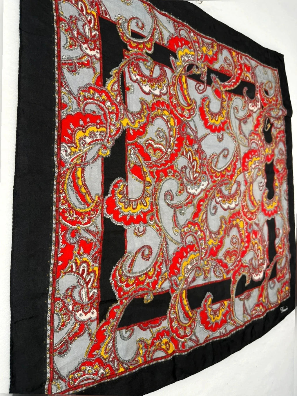 Foulard Gucci paisley rosso – Vintage