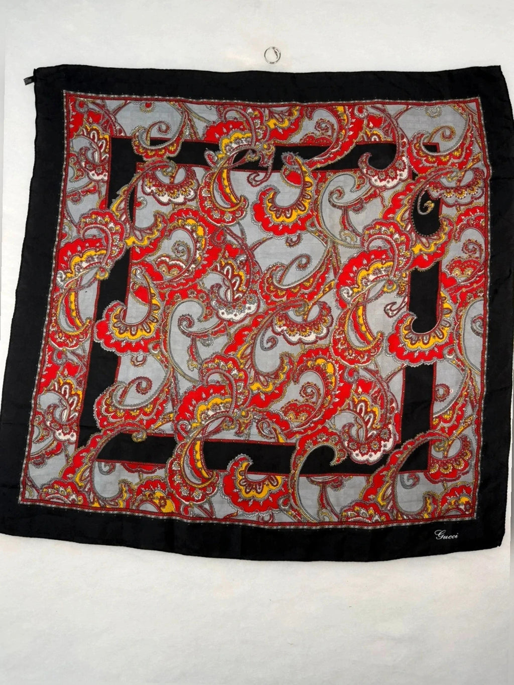 Foulard Gucci paisley rosso – Vintage