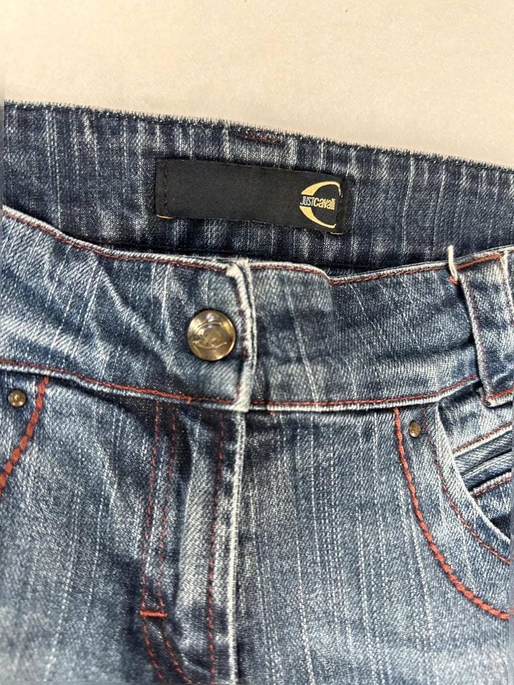 Jeans Just Cavalli vita 27 cuciture a contrasto – Donna Taglia M (IT 42)