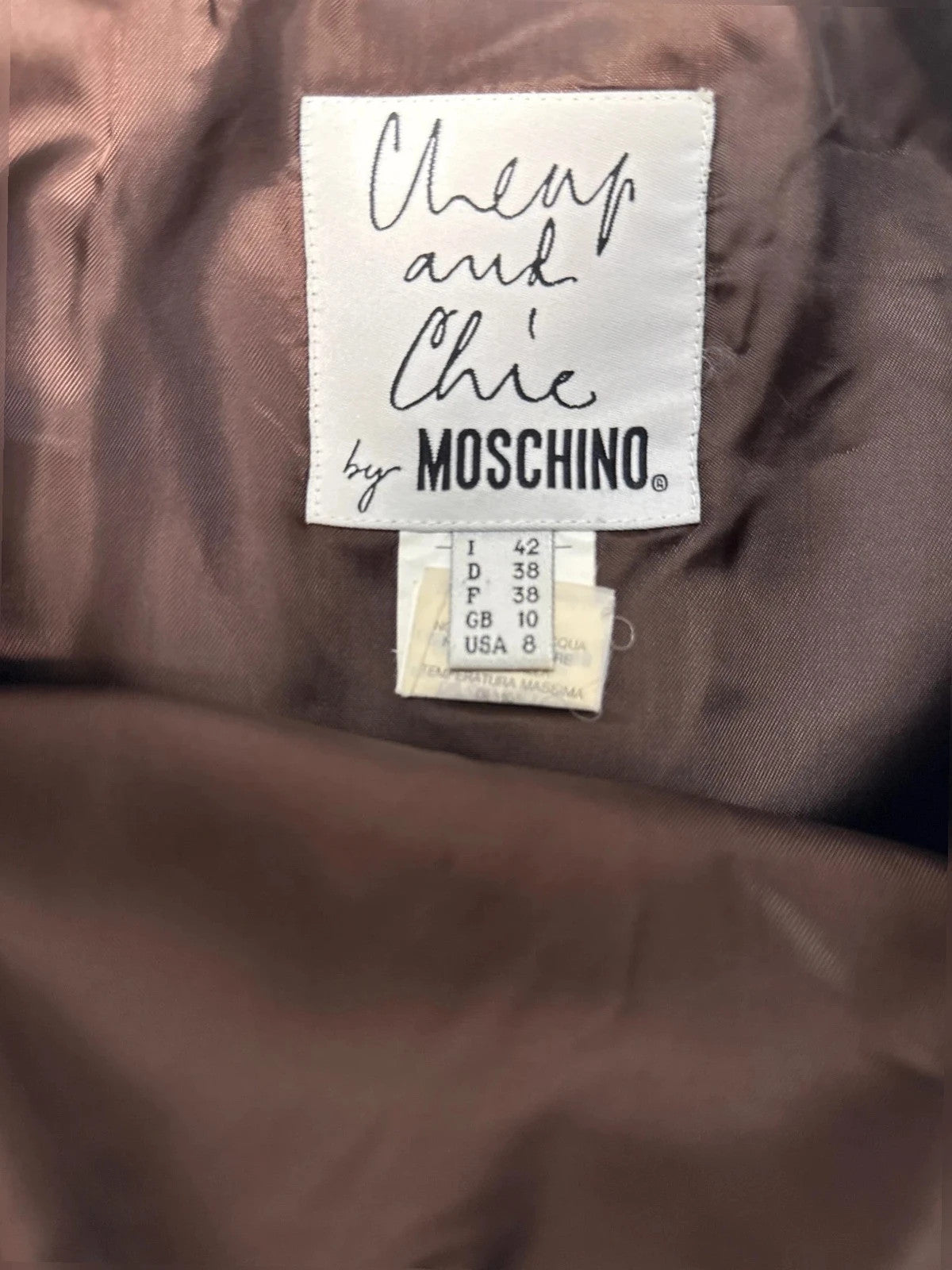 Gonna Moschino Cheap and Chic marrone – Donna Taglia M (IT 42)