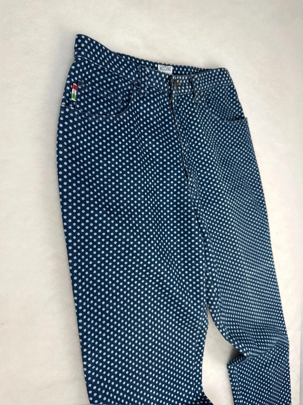 Pantaloni Moschino blu navy a pois – Donna Taglia XXS (IT 36)