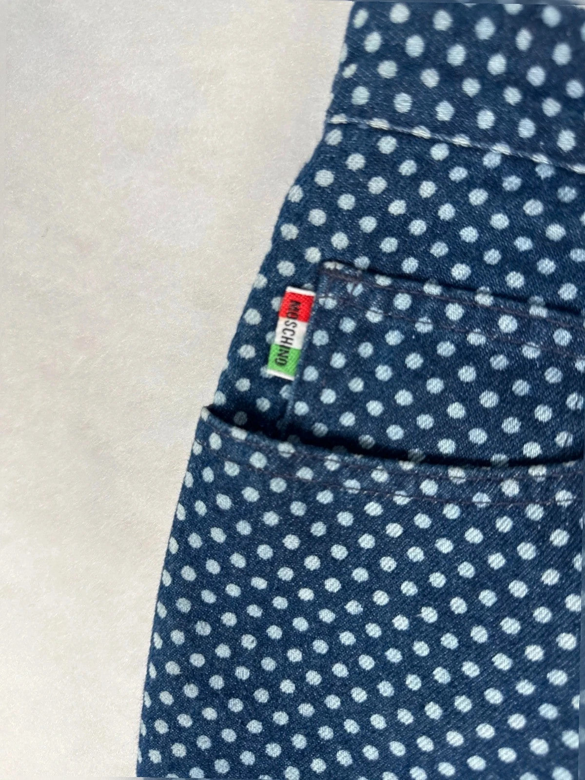 Pantaloni Moschino blu navy a pois – Donna Taglia XXS (IT 36)
