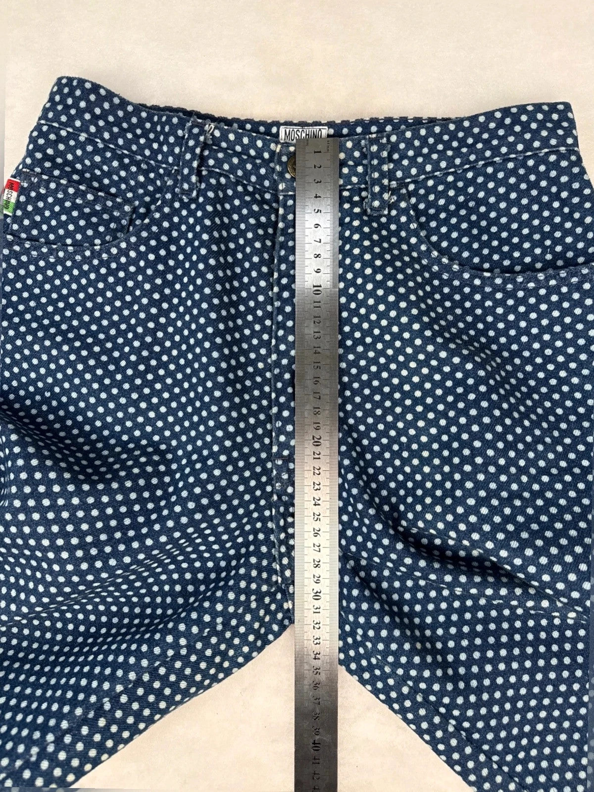 Pantaloni Moschino blu navy a pois – Donna Taglia XXS (IT 36)