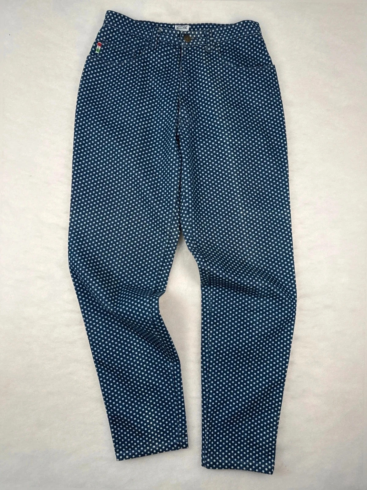 Pantaloni Moschino blu navy a pois – Donna Taglia XXS (IT 36)