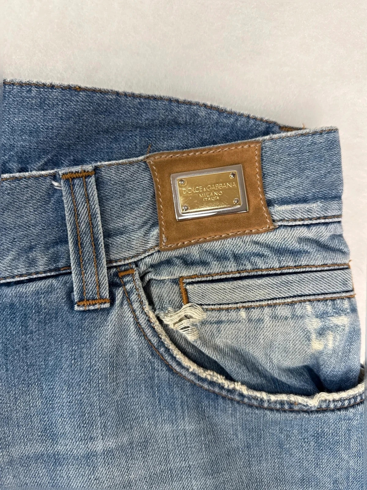 Jeans Dolce & Gabbana delavé Y2K – Uomo Taglia IT 50 (W40)