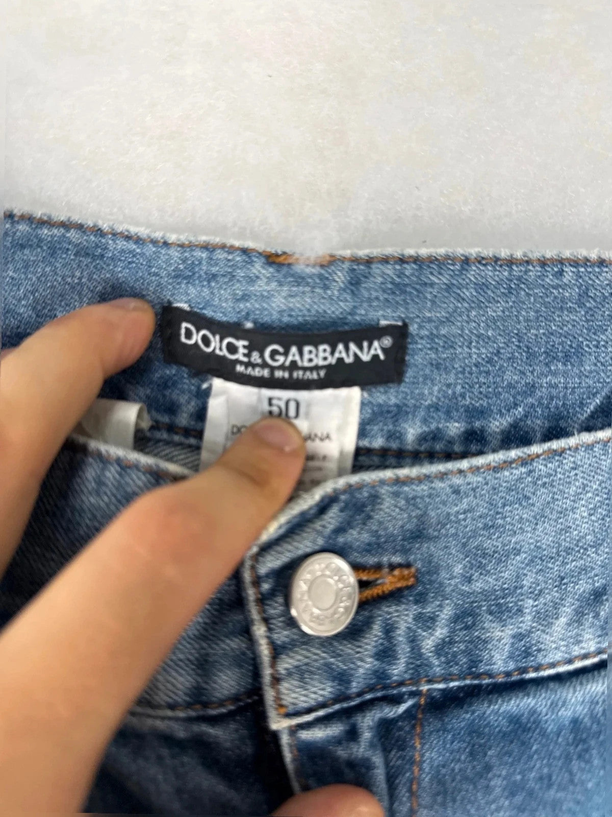 Jeans Dolce & Gabbana delavé Y2K – Uomo Taglia IT 50 (W40)