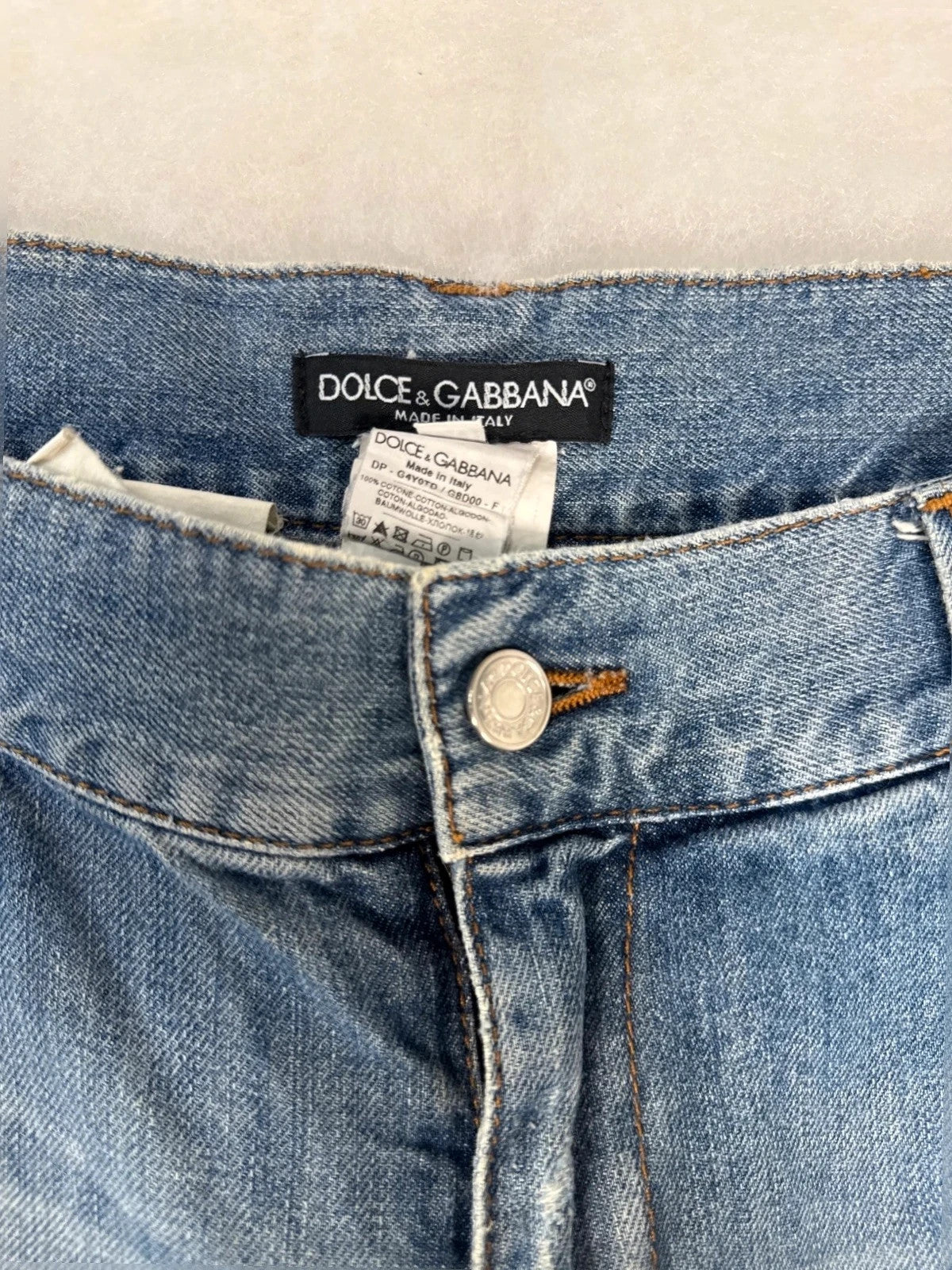 Jeans Dolce & Gabbana delavé Y2K – Uomo Taglia IT 50 (W40)