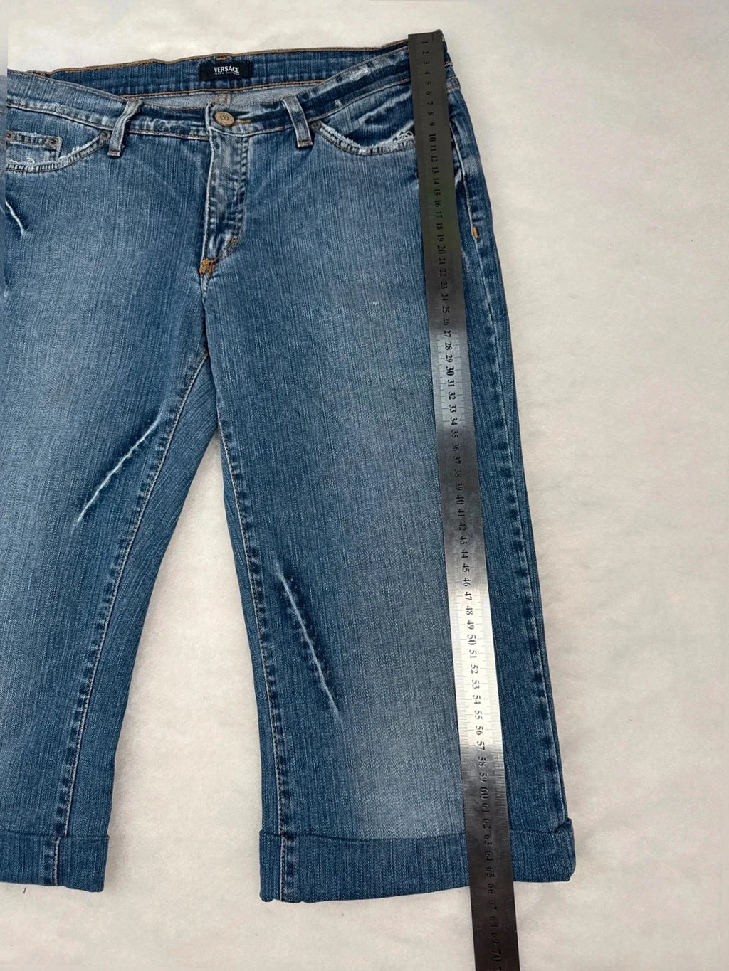 Jeans capri Versace Jeans Couture delavé Y2K – Donna Taglia XL (IT 46)