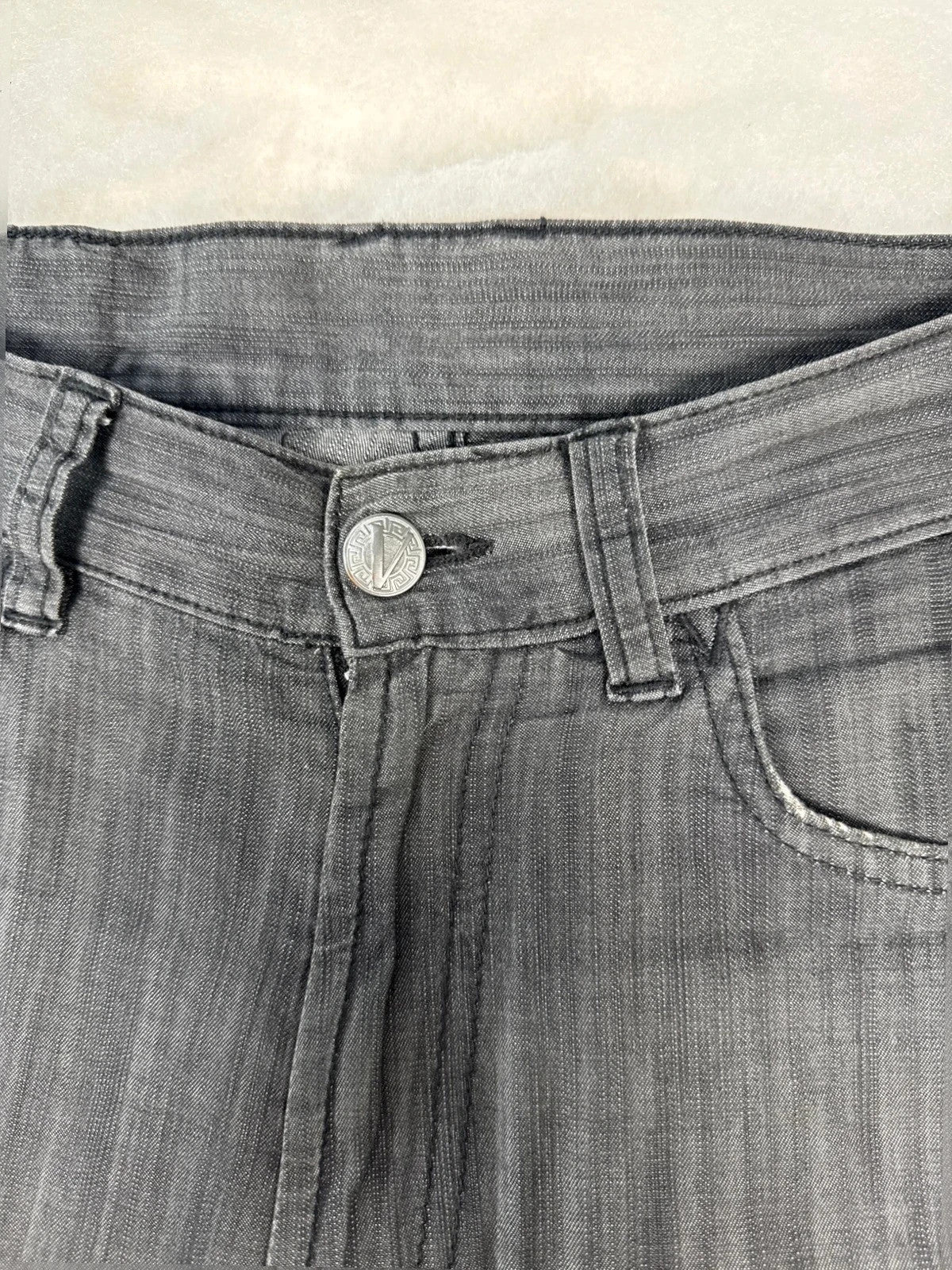 Pantaloni Versace Collection grigi – Donna Taglia IT 38 (W29)