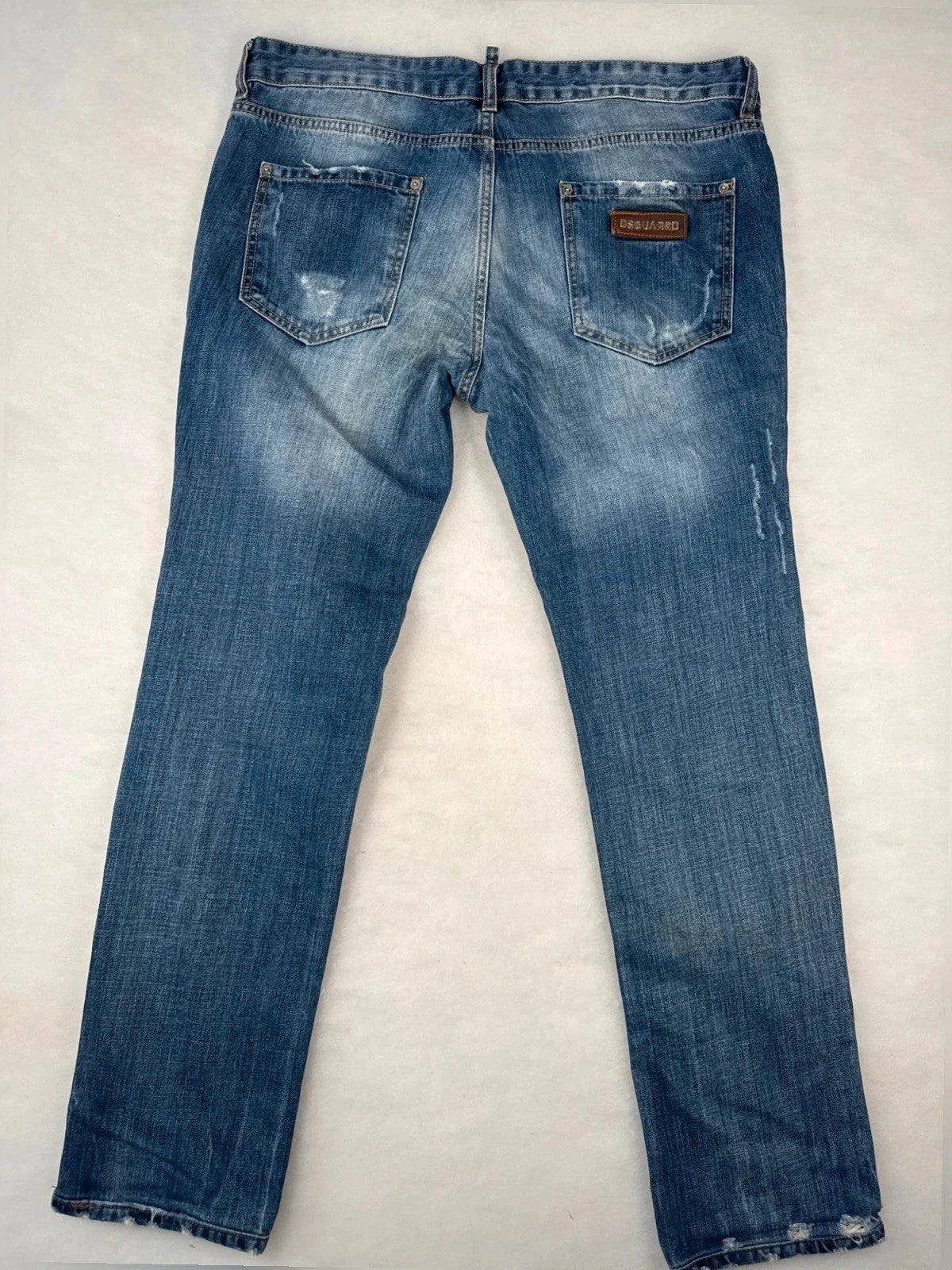 Jeans Dsquared2 strappati denim chiaro – Uomo Taglia 38