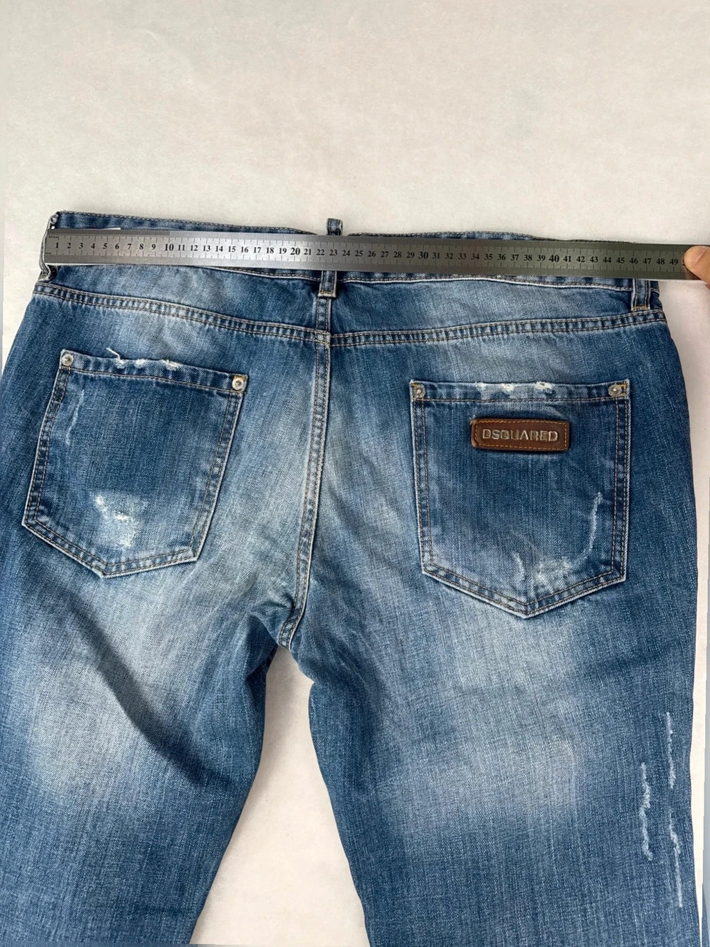 Jeans Dsquared2 strappati denim chiaro – Uomo Taglia 38