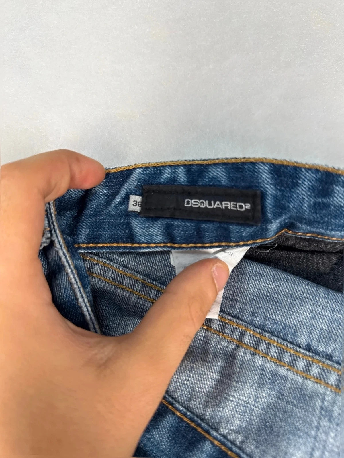 Jeans Dsquared2 strappati denim chiaro – Uomo Taglia 38