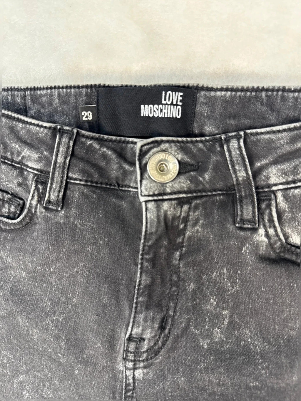 Jeans Love Moschino grigio/nero effetto used – Donna Taglia L (IT 44)