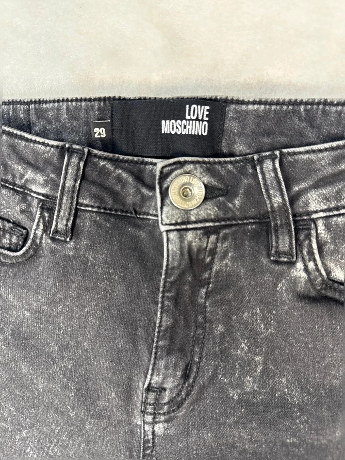 Jeans Love Moschino grigio/nero effetto used – Donna Taglia L (IT 44)