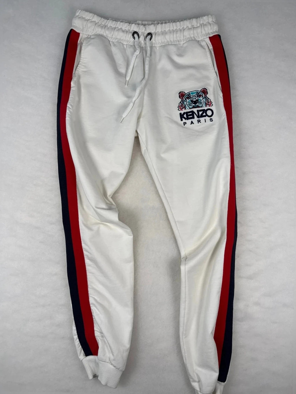 Pantaloni Kenzo Paris bianchi stampa tigre – Uomo Taglia M
