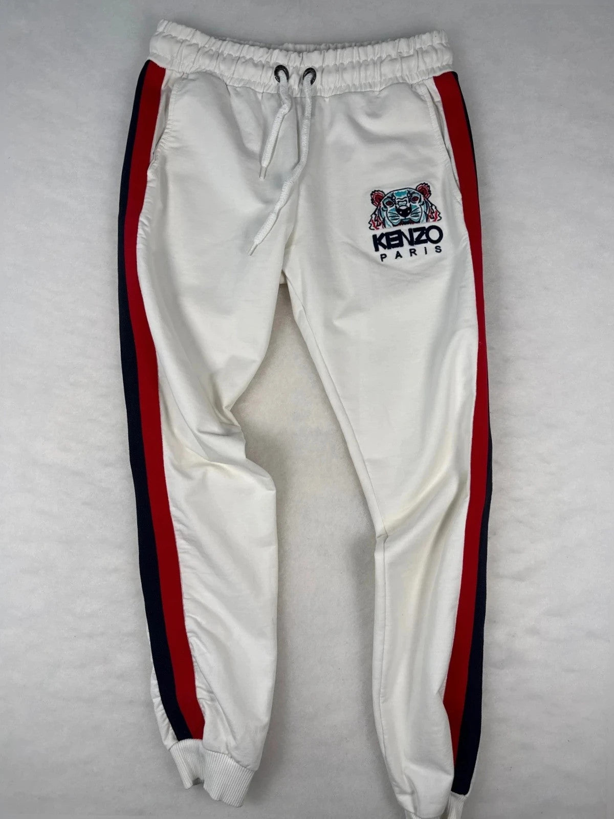 Pantaloni Kenzo Paris bianchi stampa tigre – Uomo Taglia M