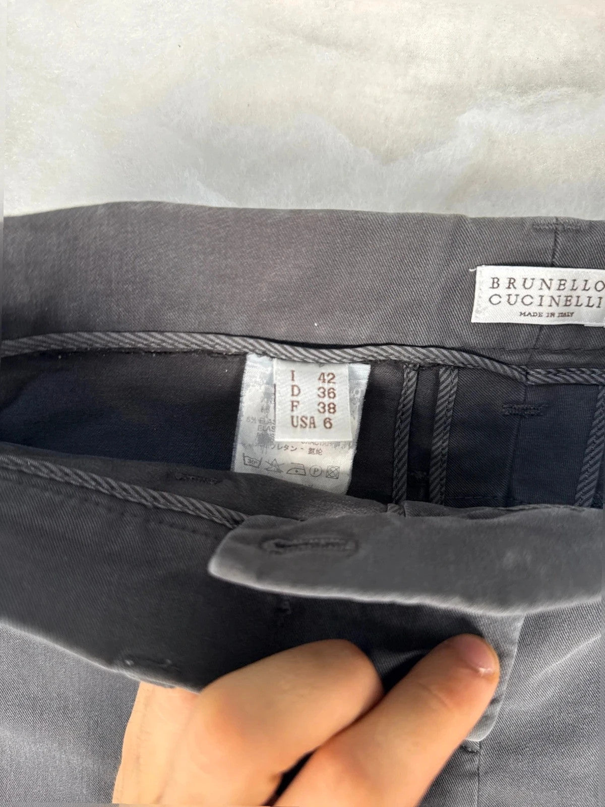 Pantaloni Brunello Cucinelli eleganti grigio antracite – Uomo Taglia S