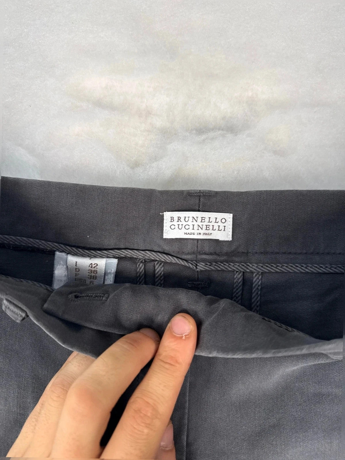 Pantaloni Brunello Cucinelli eleganti grigio antracite – Uomo Taglia S