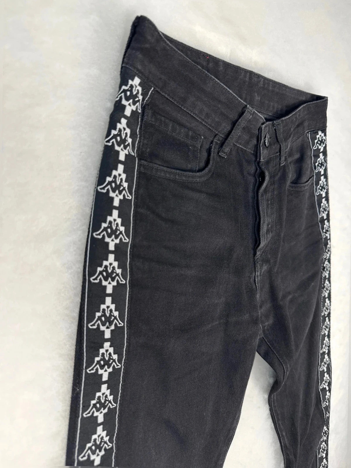 Jeans Marcelo Burlon banda logo nero Y2K – Uomo Taglia M