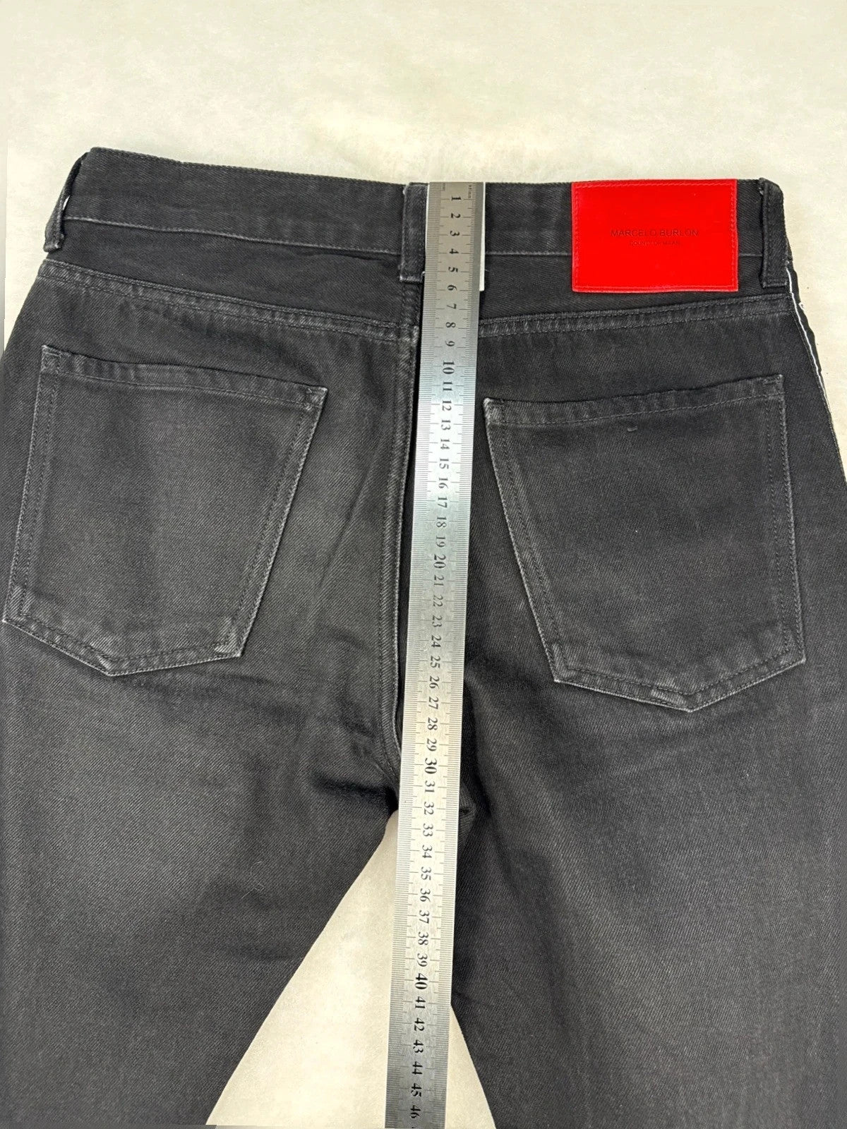 Jeans Marcelo Burlon banda logo nero Y2K – Uomo Taglia M