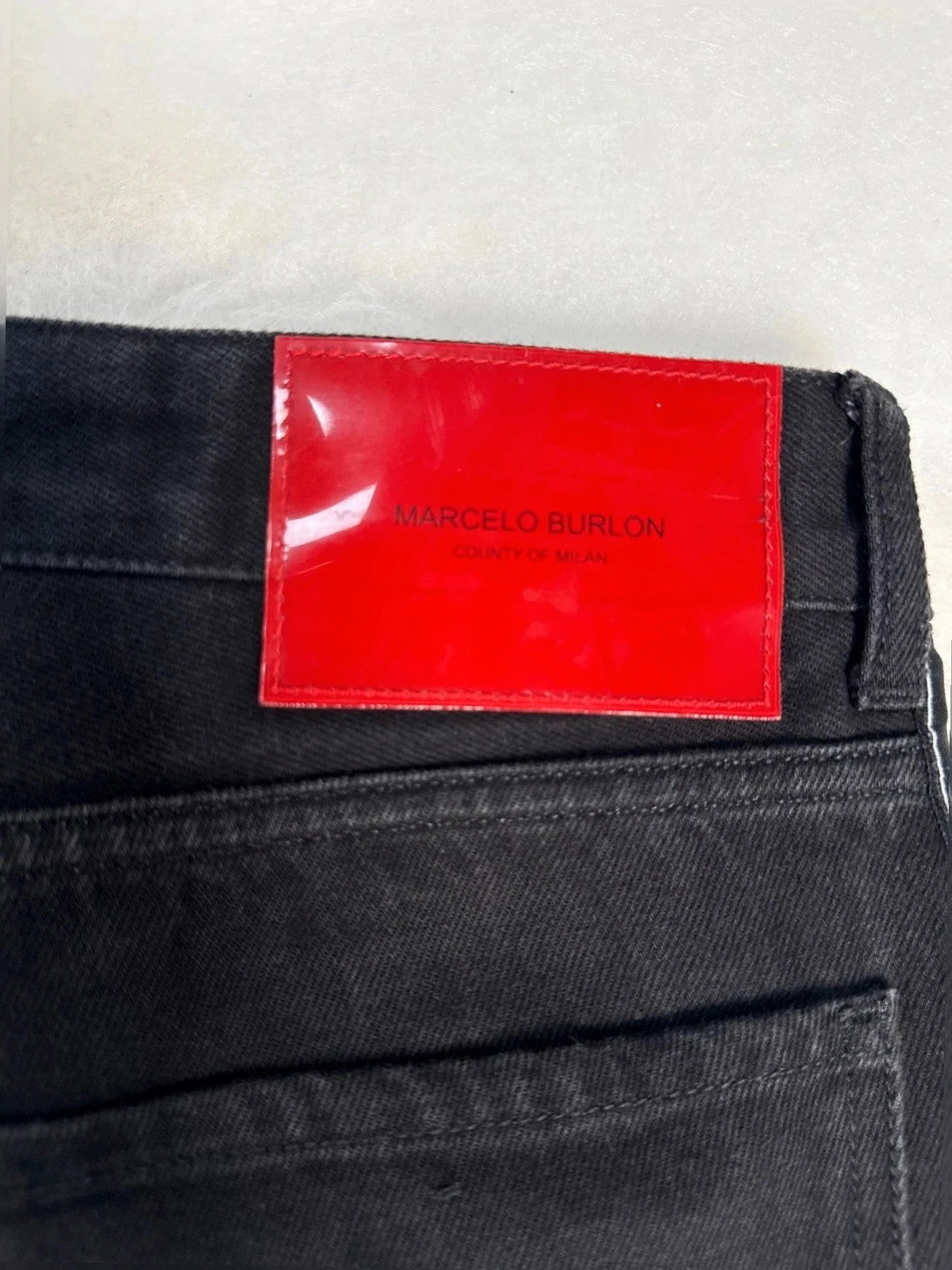 Jeans Marcelo Burlon banda logo nero Y2K – Uomo Taglia M